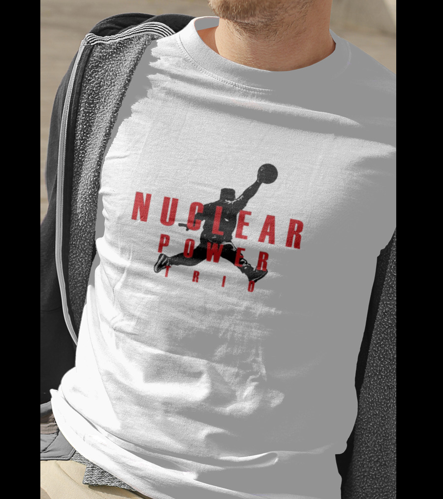Nuclear Power Trio Jumpman Silhouette Basketball Movement T-Shirt