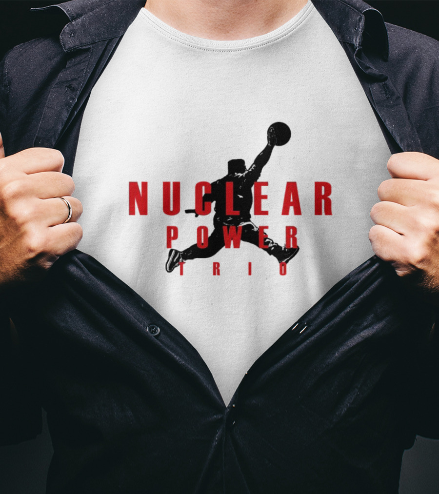 Nuclear Power Trio Jumpman Silhouette Basketball Movement T-Shirt