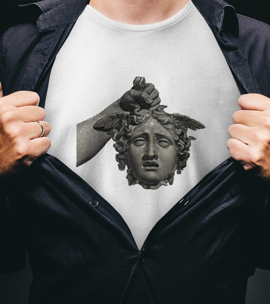 Pekebudha Gorgona Classical Medusa Head T-Shirt