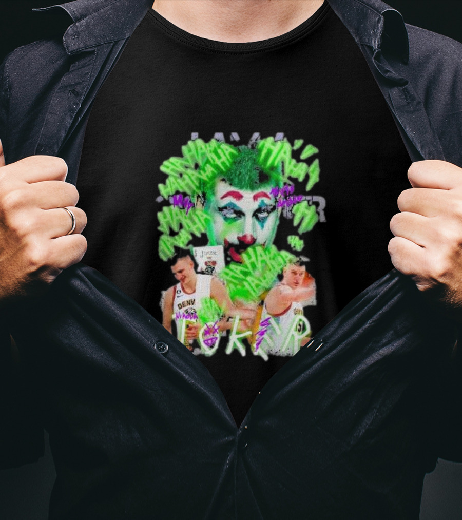 Nikola Jokic Joker NBA Denver Basketball Clown T-Shirt
