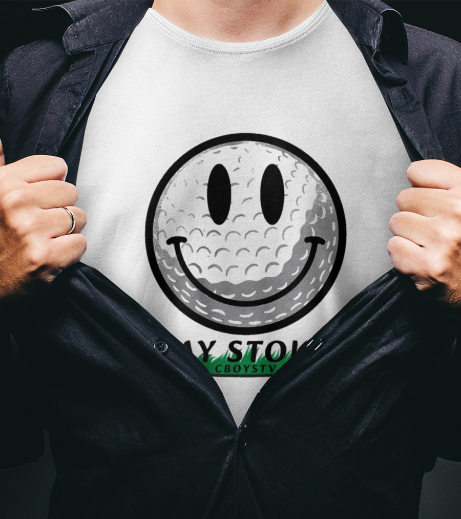 STAY STOKED CBOYSTV Golf Smile Face T-Shirt