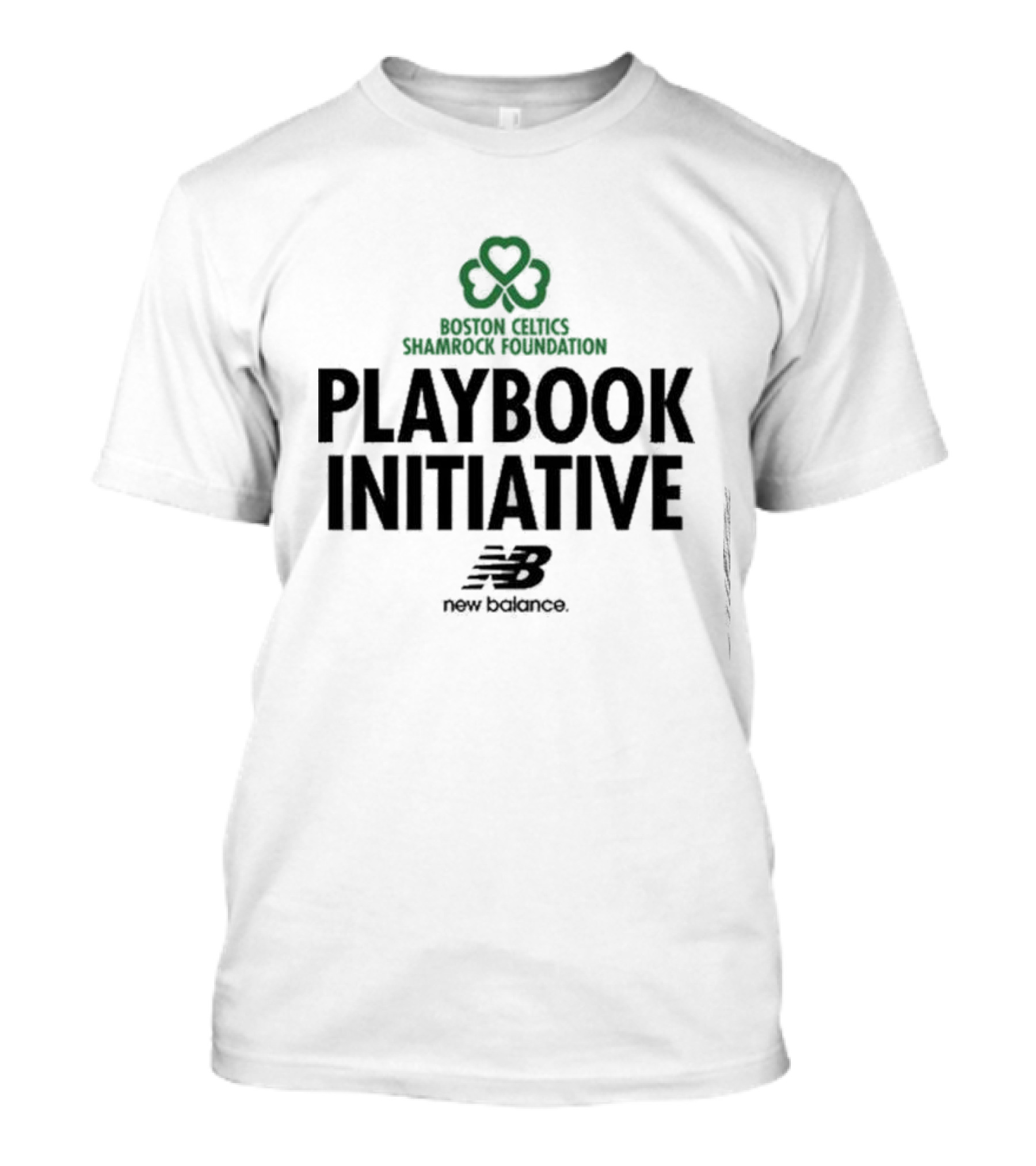 Boston Celtics Shamrock Foundation Playbook Initiative New Balance T-Shirt