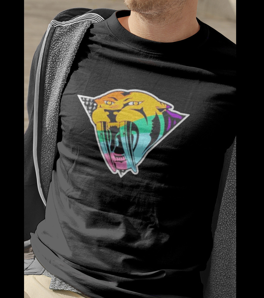 Landon Matney Nashville Predators Pride Rainbow Tiger T-Shirt