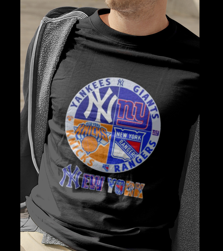 Yankees Giants Rangers Knicks New York Sports Teams T-Shirt