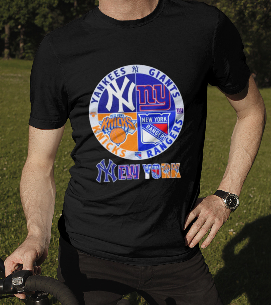 Yankees Giants Rangers Knicks New York Sports Teams T-Shirt