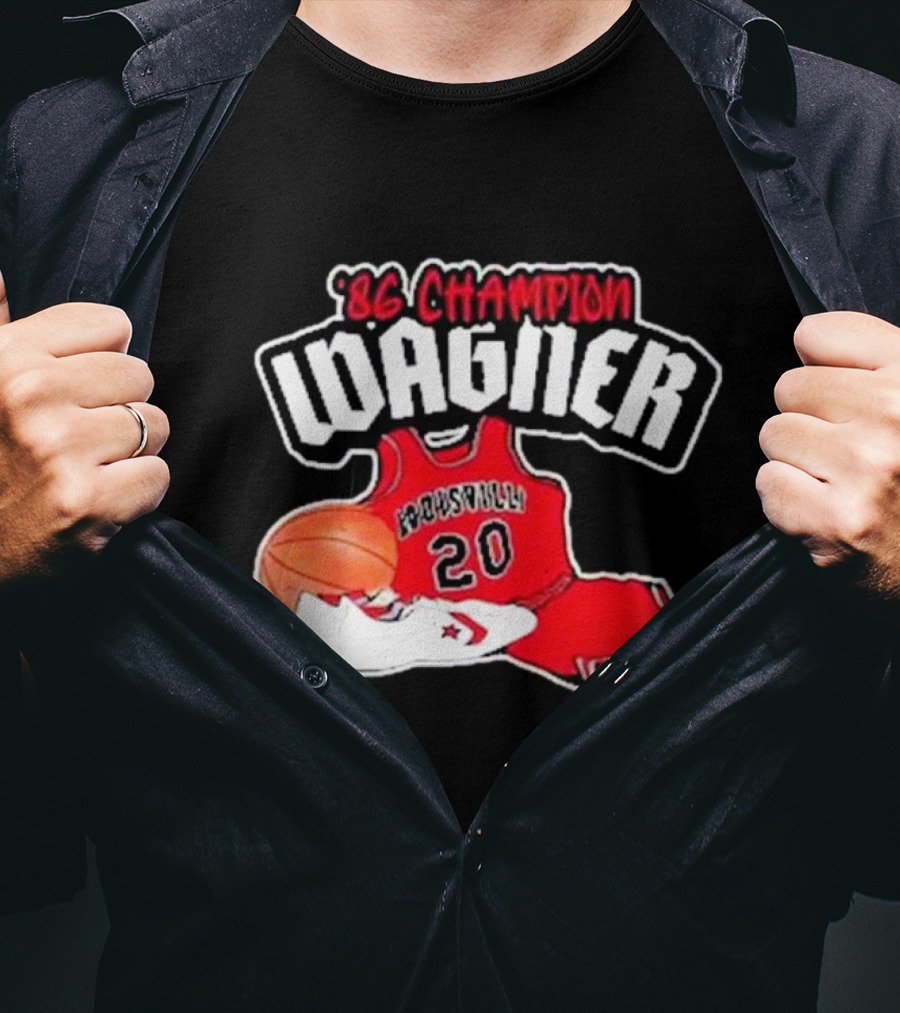 86 Champion Wagner Basketball Jersey 20 Louisville T-Shirt