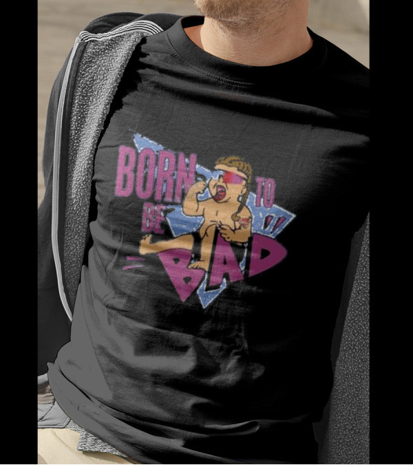 2800studio Joey Janela Born To Be Bad Retro Cartoon Baby T-Shirt