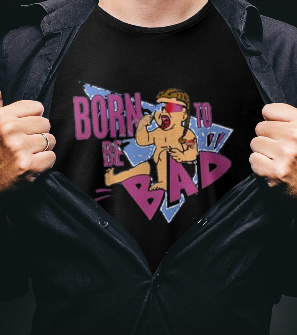 2800studio Joey Janela Born To Be Bad Retro Cartoon Baby T-Shirt