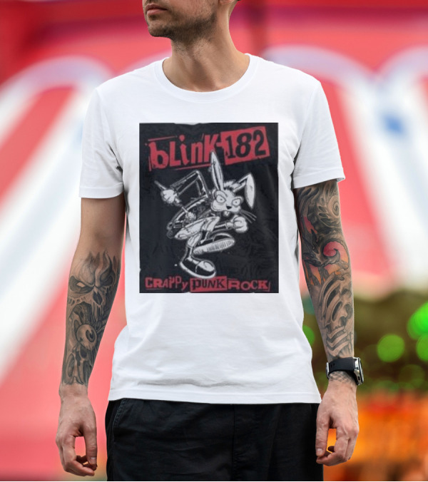 Premium T-Shirt: Blink-182 Crappy Punk Rock Punk Bunny T-Shirt Blink-182 Crappy Punk Rock Punk Bunny T-Shirt