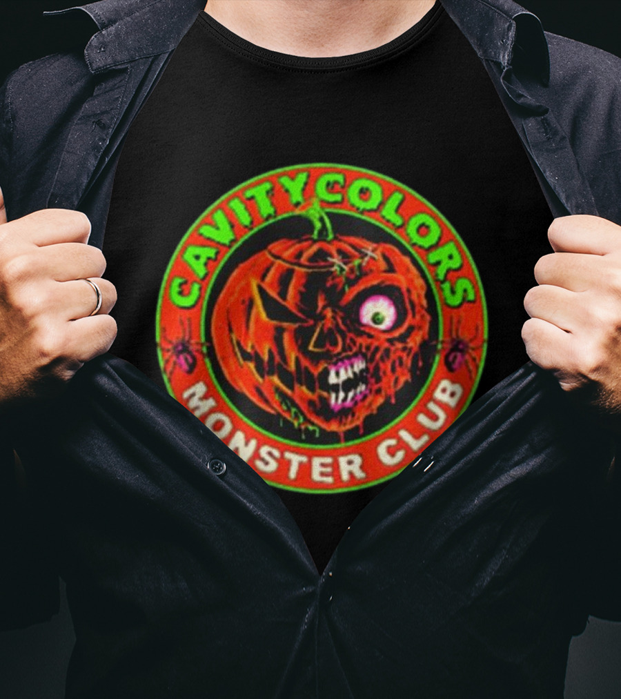 Cavitycolors Monster Club Evil Pumpkin T-Shirt