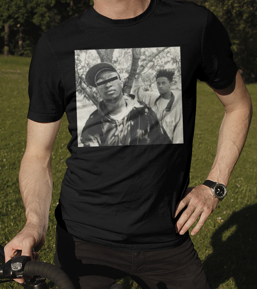 Mf Doom KMD Brothers Rap Iconic Black And White Photo T-Shirt