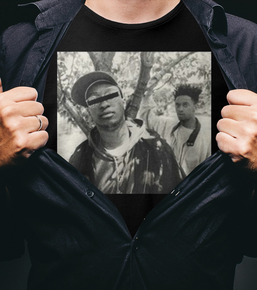 Mf Doom KMD Brothers Rap Iconic Black And White Photo T-Shirt