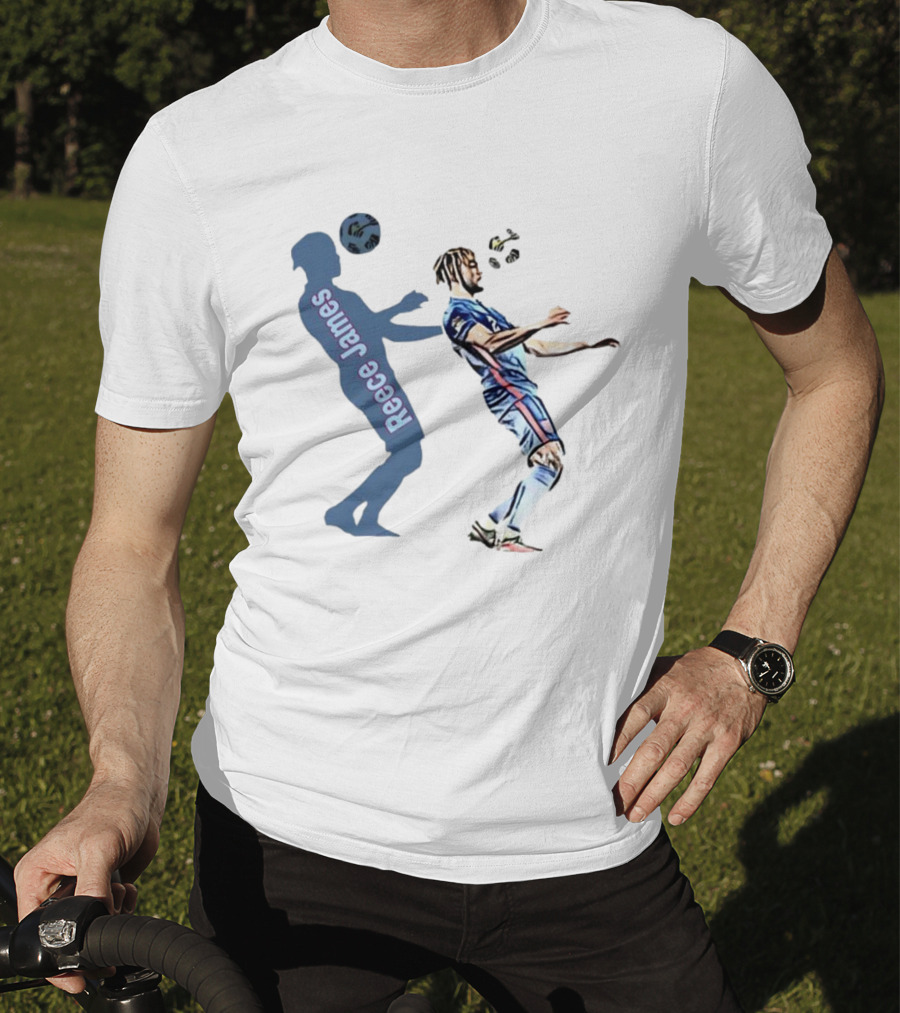 Reece James Football Silhouette And Player Action T-Shirt