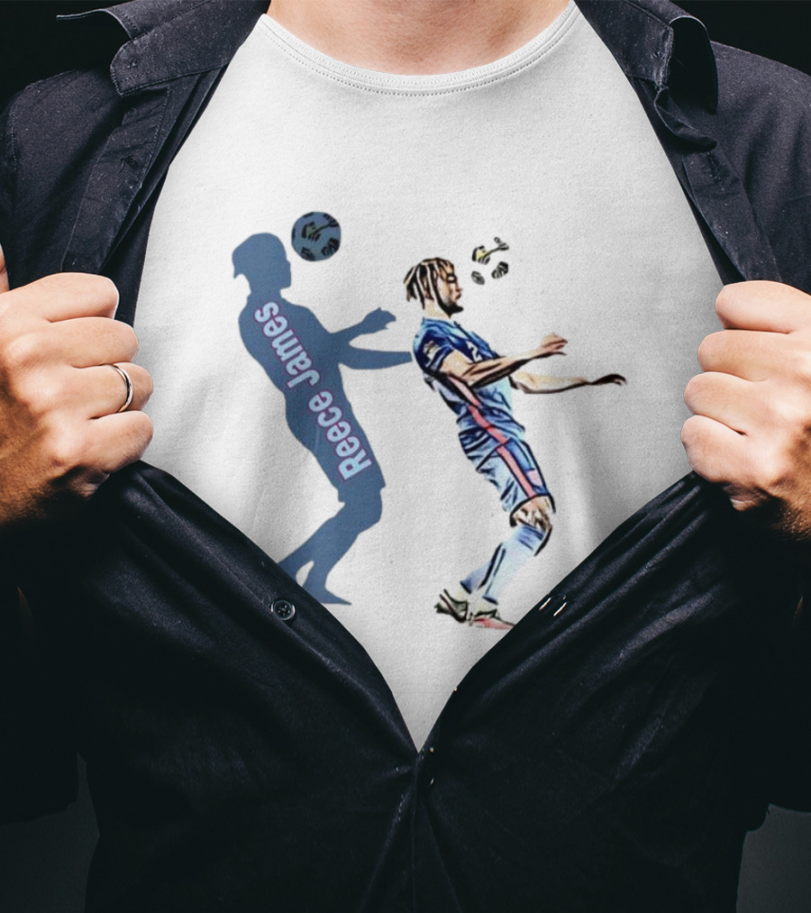 Reece James Football Silhouette And Player Action T-Shirt