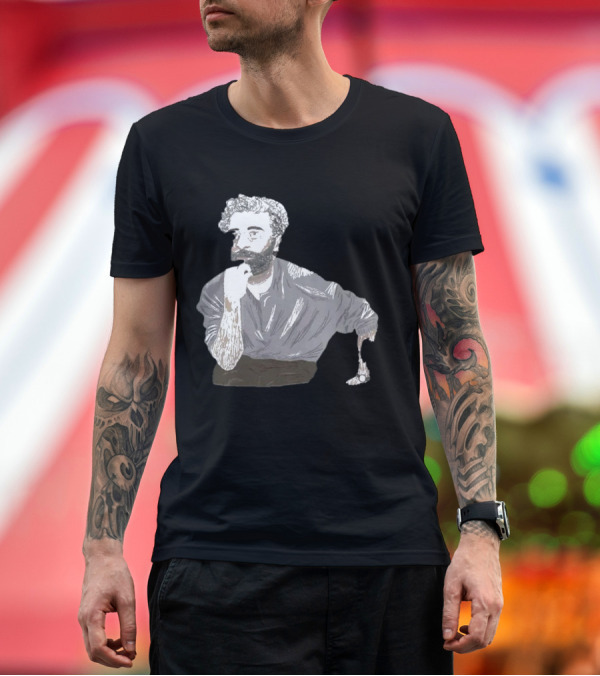 Premium T-Shirt: Super Yaki x Courtney LeSueur Oscar Thinking Pose T-Shirt Super Yaki x Courtney LeSueur Oscar Thinking Pose T-Shirt