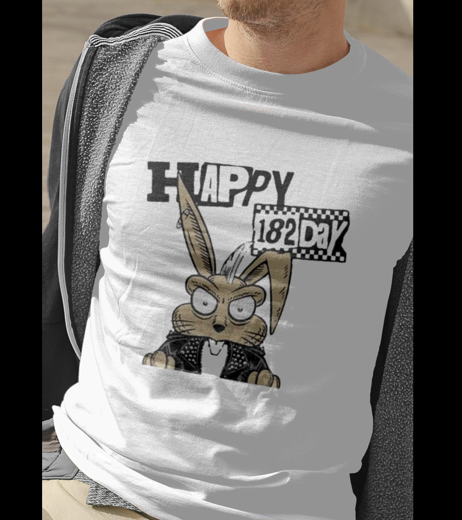 Blink-182 Happy 182 Day Angry Bunny Punk T-Shirt