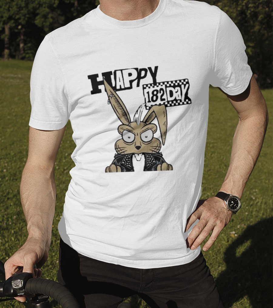 Blink-182 Happy 182 Day Angry Bunny Punk T-Shirt