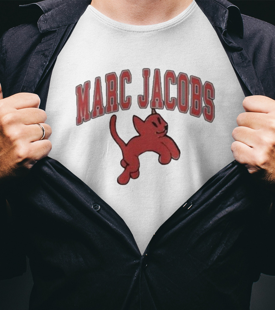 MARC JACOBS Red Cartoon Cat Heaven Collection T-Shirt