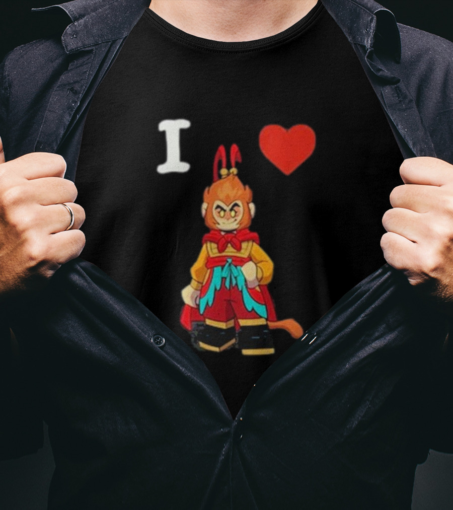 I Love Monkey King Lego Style Figure T-Shirt