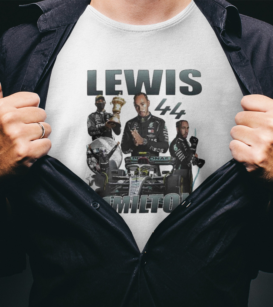 Lewis Hamilton 44 Formula Racing Champion Victory T-Shirt