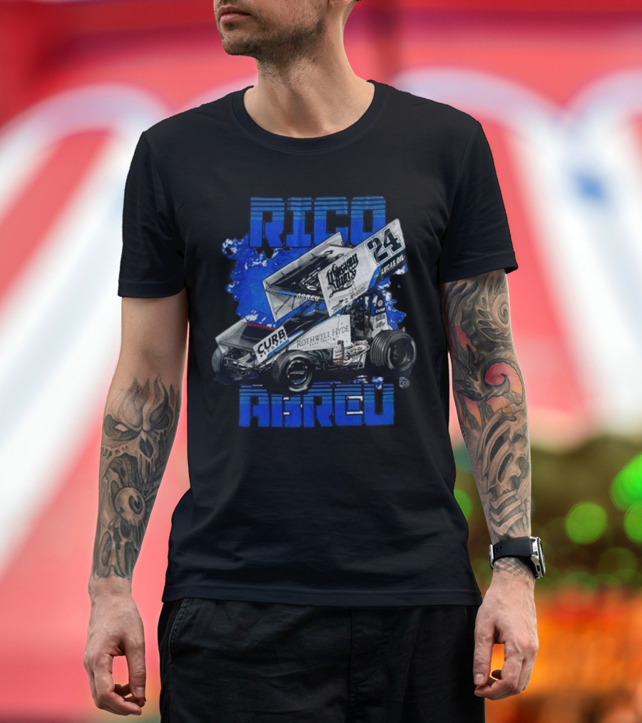 Rico Abreu 24 Curb Rothwell Hyde Racing Sprint Car Lucas Oil T-Shirt