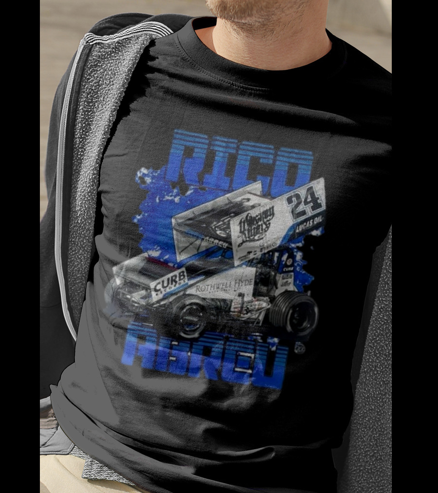 Rico Abreu 24 Curb Rothwell Hyde Racing Sprint Car Lucas Oil T-Shirt
