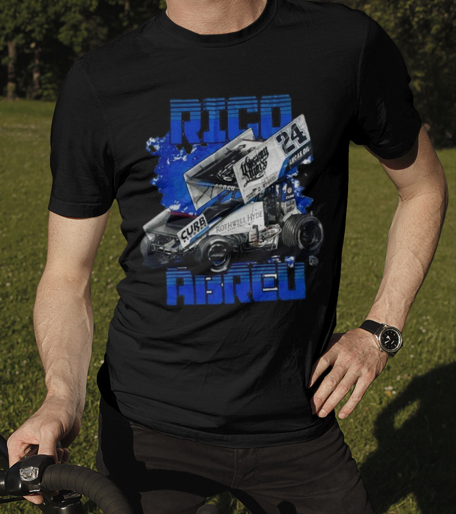 Rico Abreu 24 Curb Rothwell Hyde Racing Sprint Car Lucas Oil T-Shirt