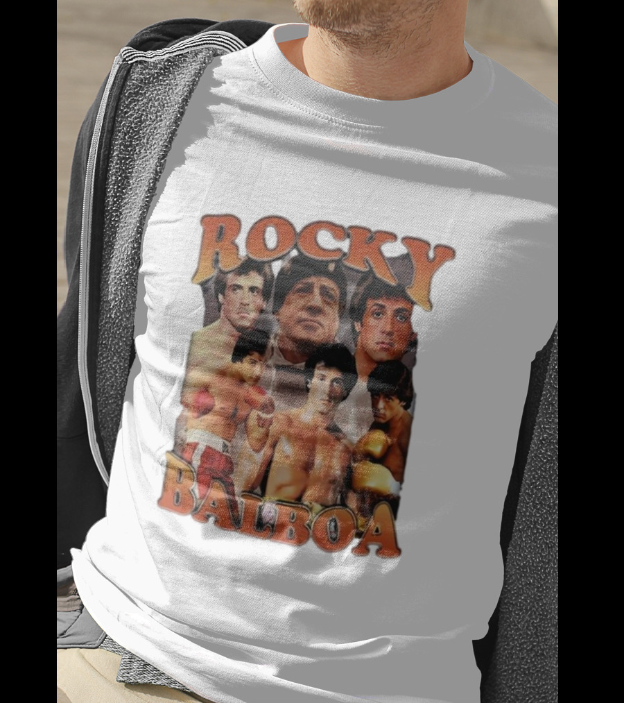 Rocky Balboa Iconic Boxing Legend Film Character Montage T-Shirt