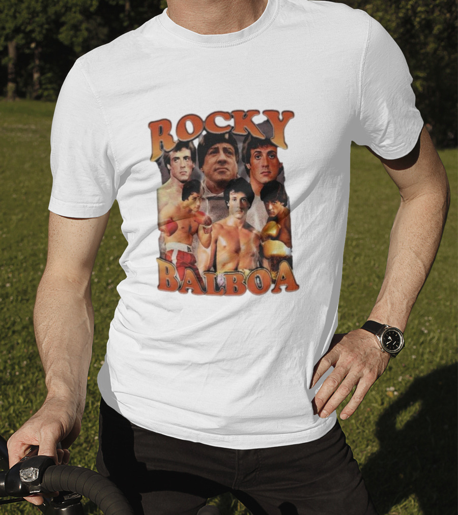 Rocky Balboa Iconic Boxing Legend Film Character Montage T-Shirt
