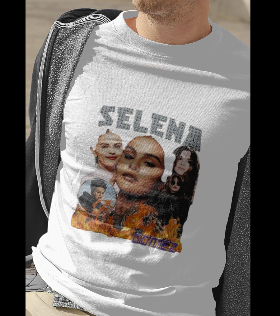 Selena Gomez Flame Collage Homage T-Shirt
