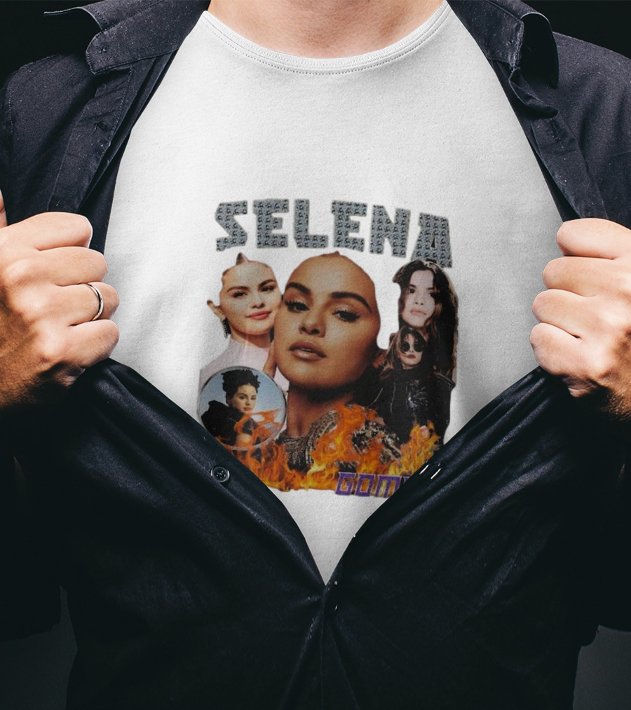 Selena Gomez Flame Collage Homage T-Shirt