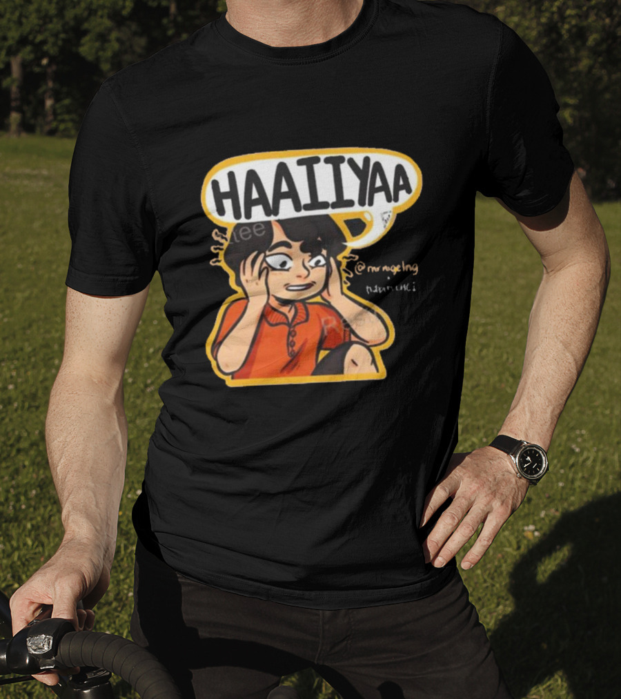 HAAIIYAA Uncle Roger Cartoon Red Shirt Headset @mrnigelng T-Shirt