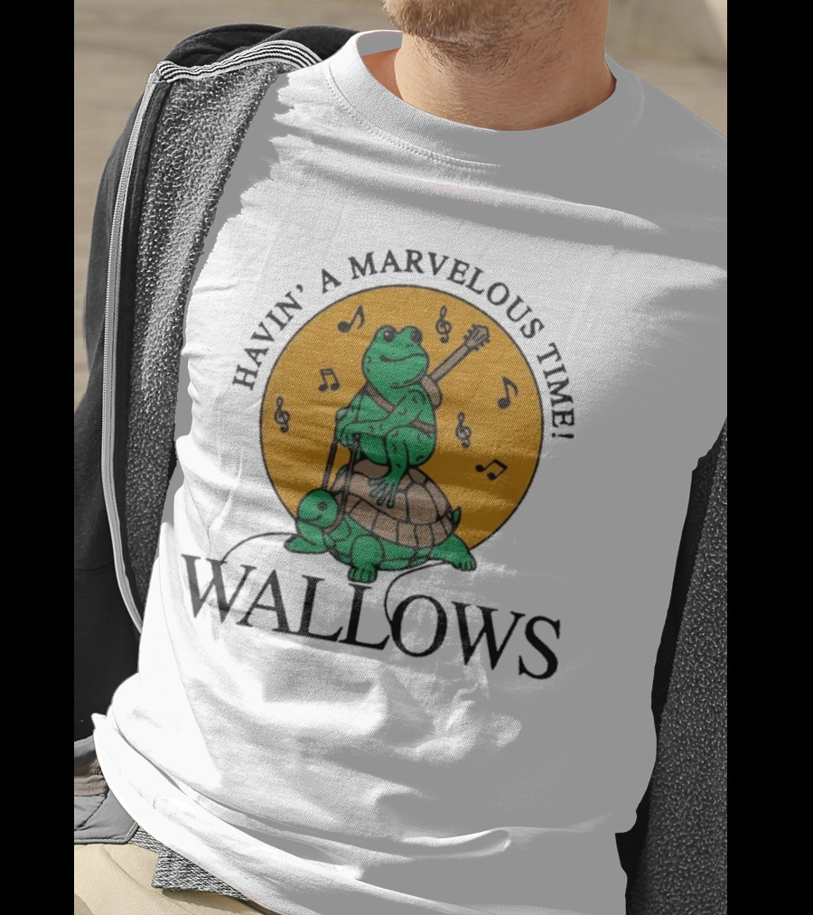 Wallows Havin' A Marvelous Time Frog And Turtle Cloud Dye T-Shirt