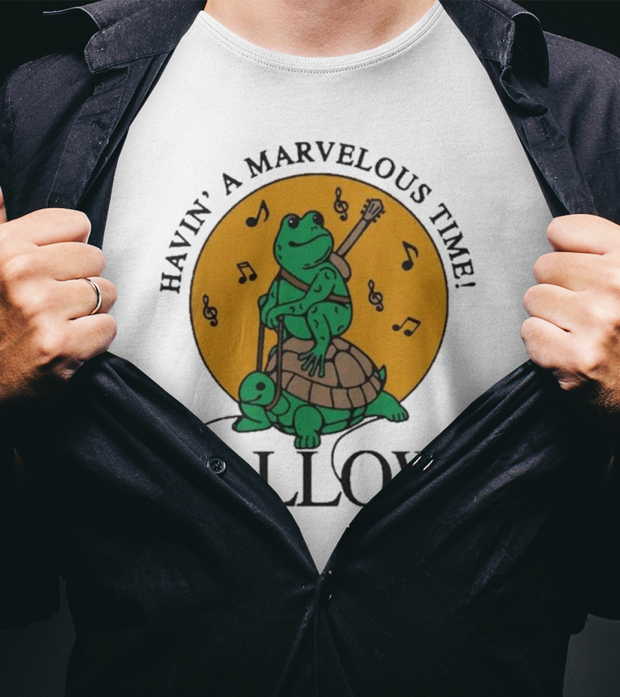 Wallows Havin' A Marvelous Time Frog And Turtle Cloud Dye T-Shirt