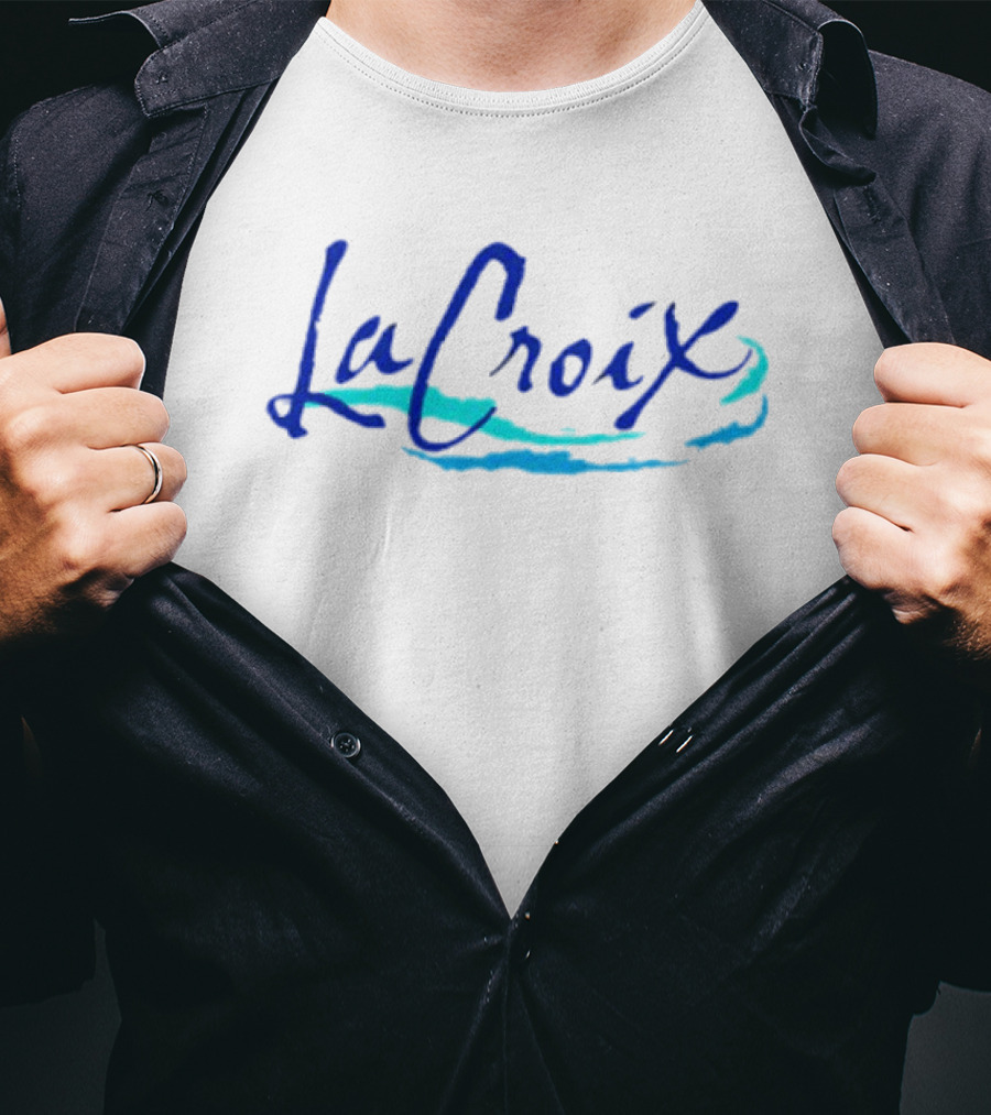 La Croix Logo Blue And Green Brushstroke T-Shirt