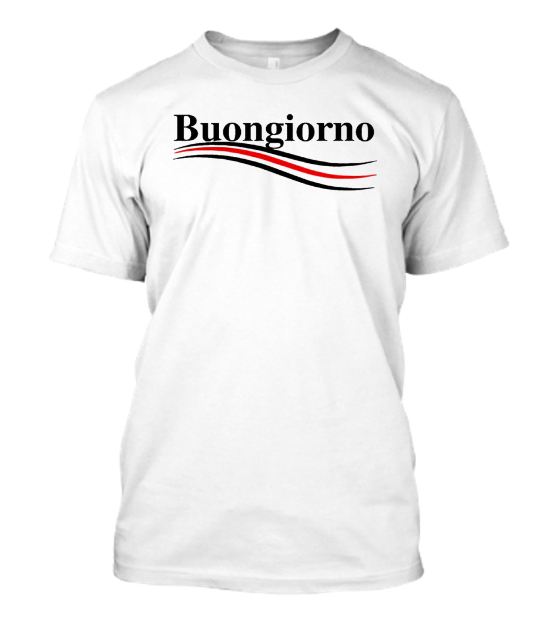 Buongiorno Red And Black Wave T-Shirt