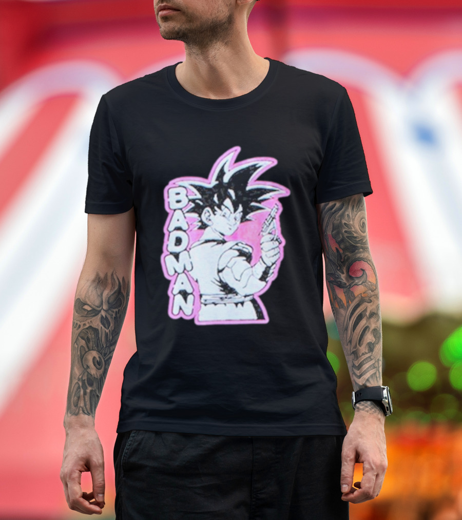 BADMAN Genki Popular Anime Character Vintage Manga T-Shirt
