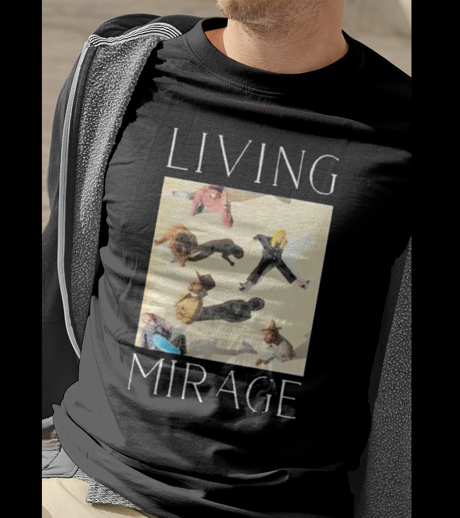 LIVING MIRAGE Album Cover With Band Members Aerial View T-Shirt