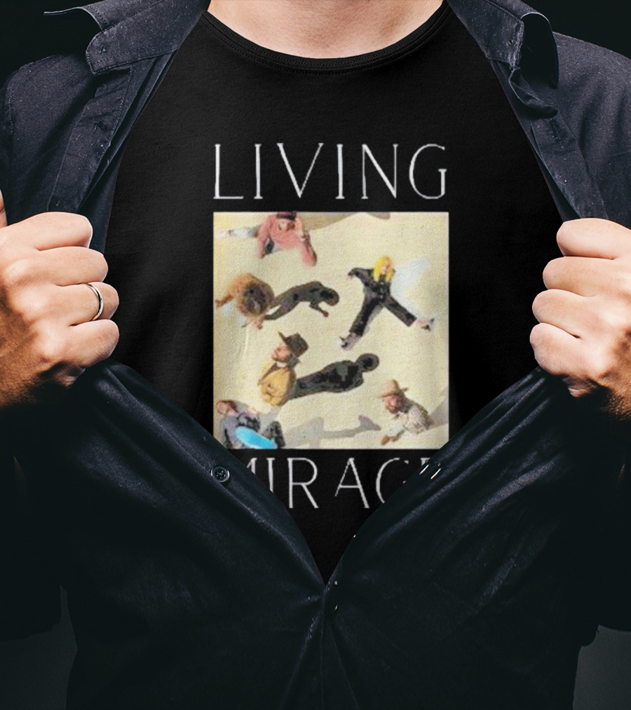 LIVING MIRAGE Album Cover With Band Members Aerial View T-Shirt