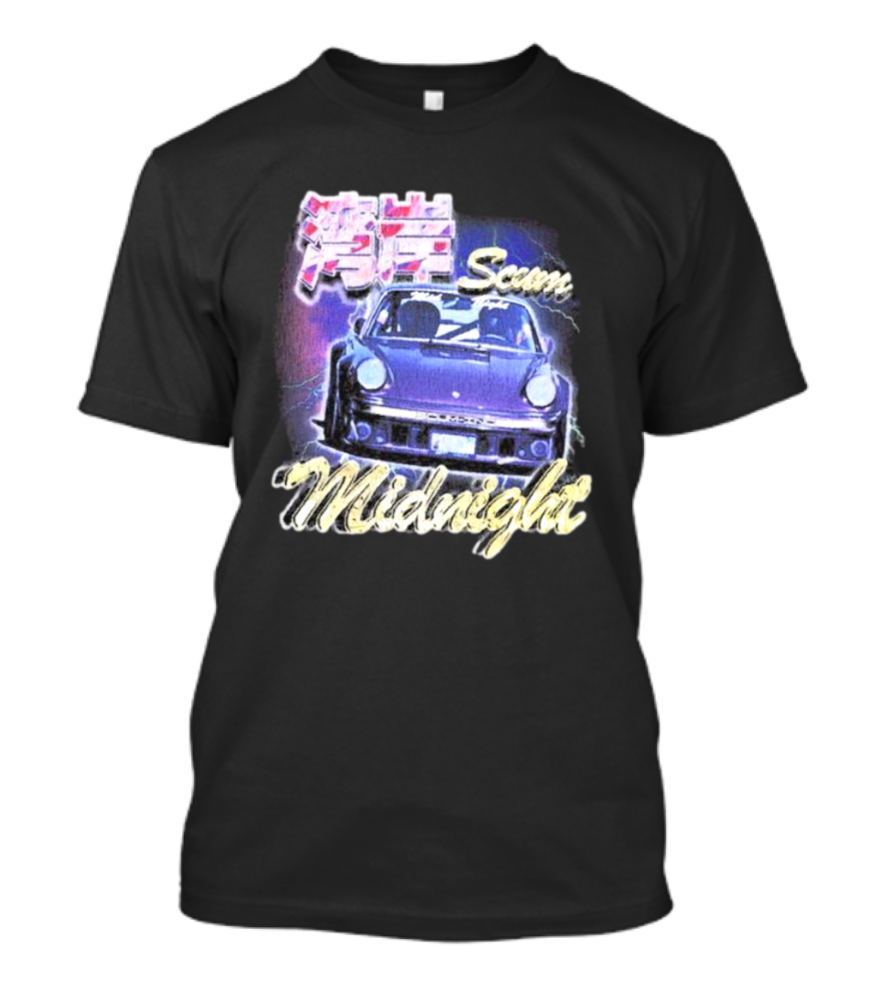 Midnight Scum Neon Car Aesthetic T-Shirt