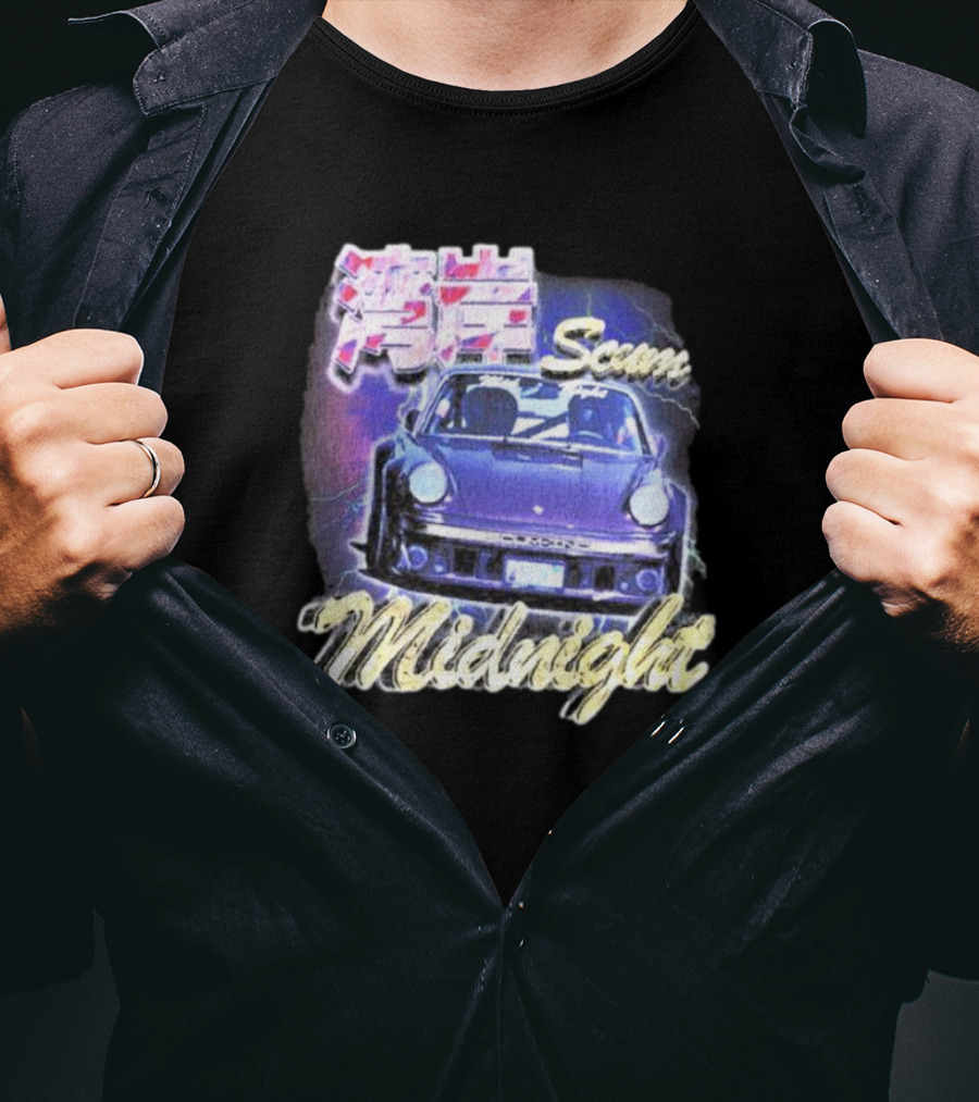 Midnight Scum Neon Car Aesthetic T-Shirt