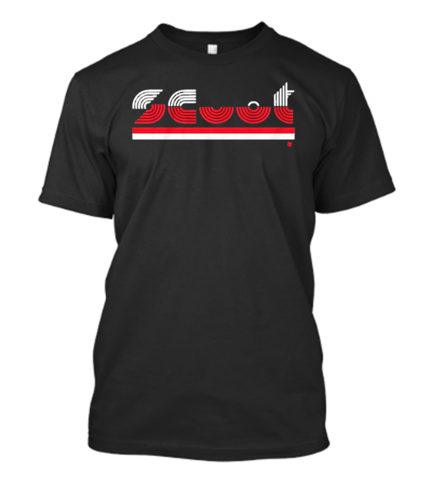 Scoot Portland 1977 Trail Blazers Retro Stripe T-Shirt