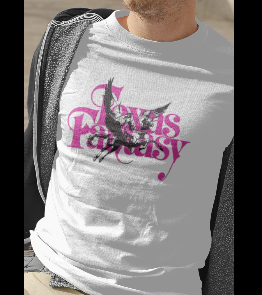 Texas Fantasy Mixed Media Typography T-Shirt