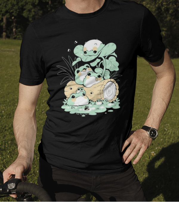 Sugar Bunny Shop Blob Frogs Log T-Shirt
