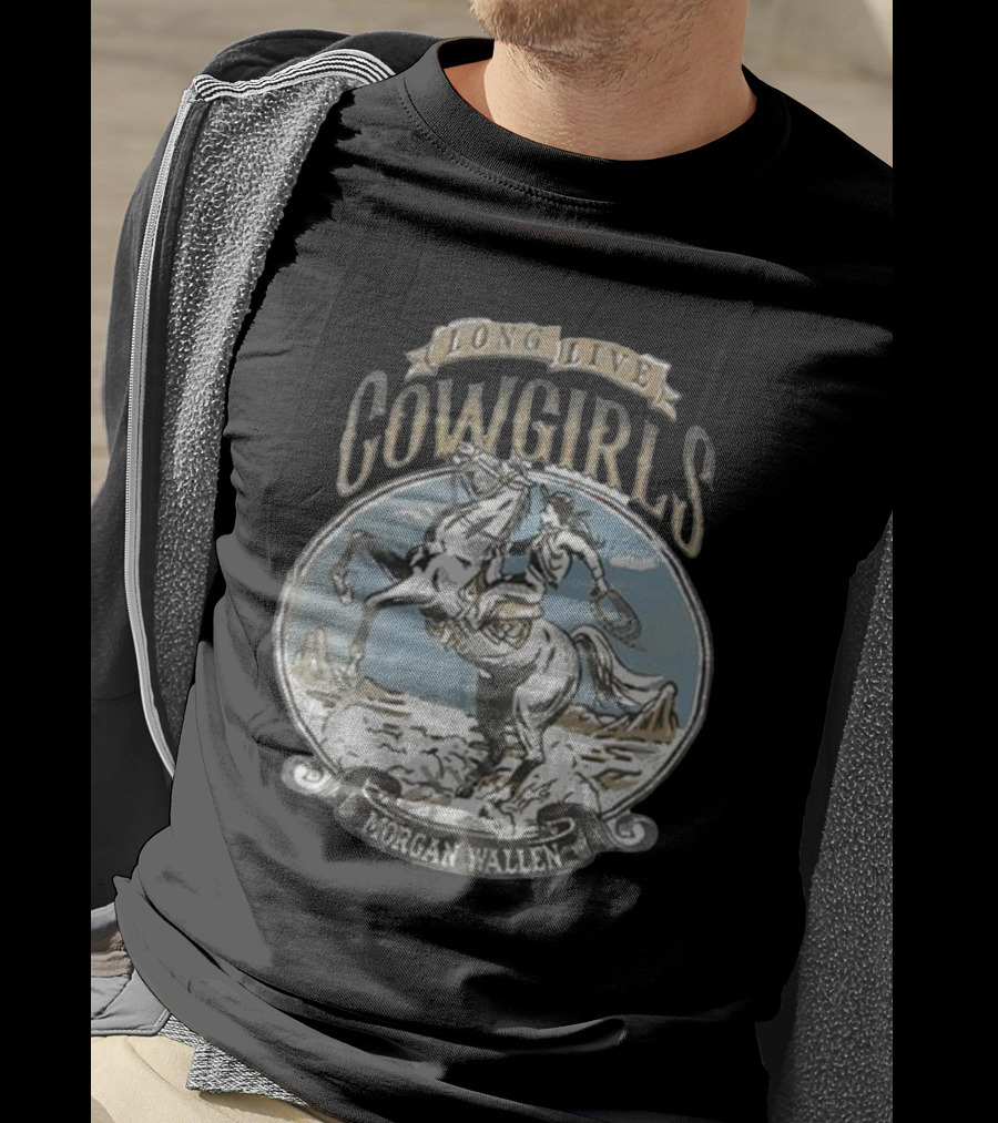 Long Live Cowgirls Morgan Wallen Vintage Rodeo Scene T-Shirt