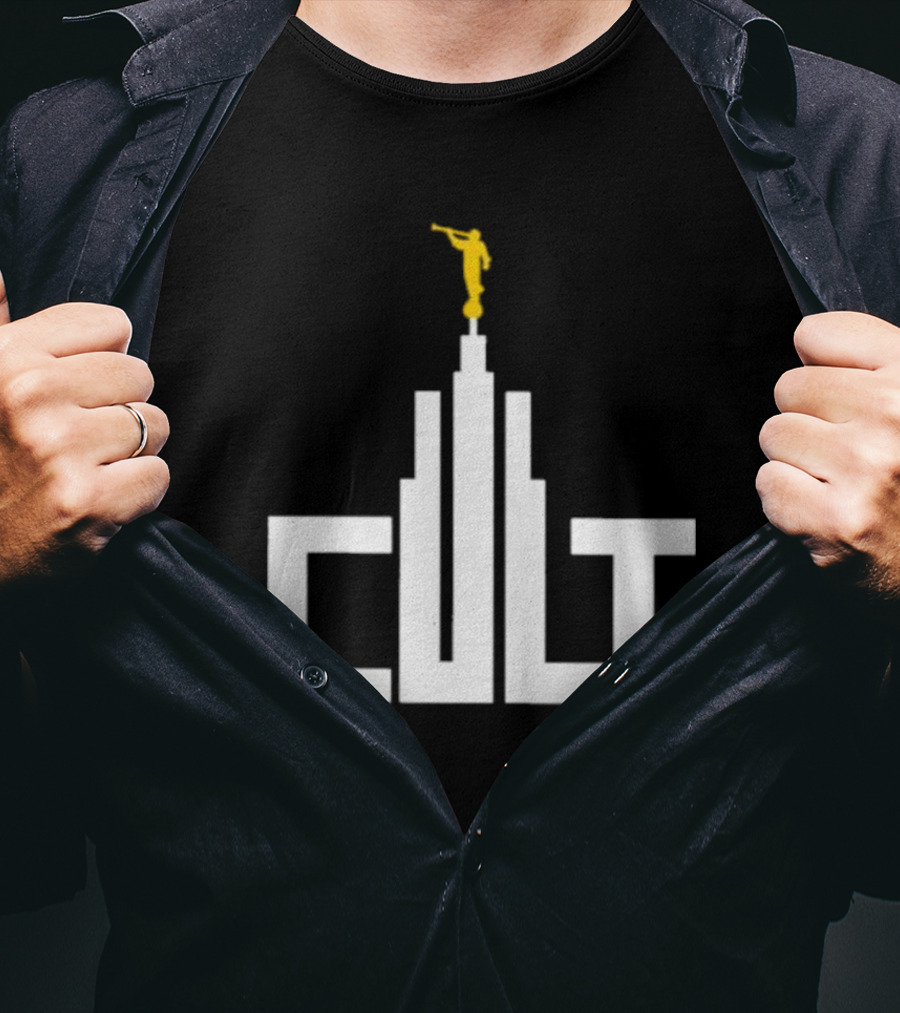 Exmormon Cult LDS Temple Angel Moroni Statues Iconic T-Shirt