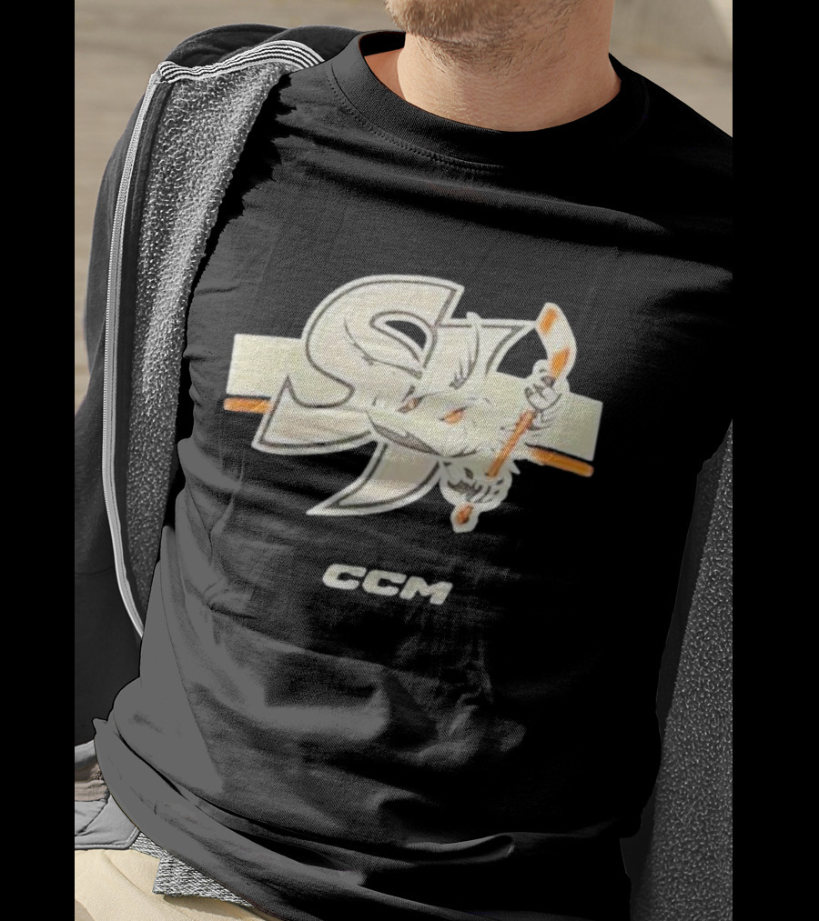 Awesome CCM San Jose Barracuda Crest CCM T-Shirt