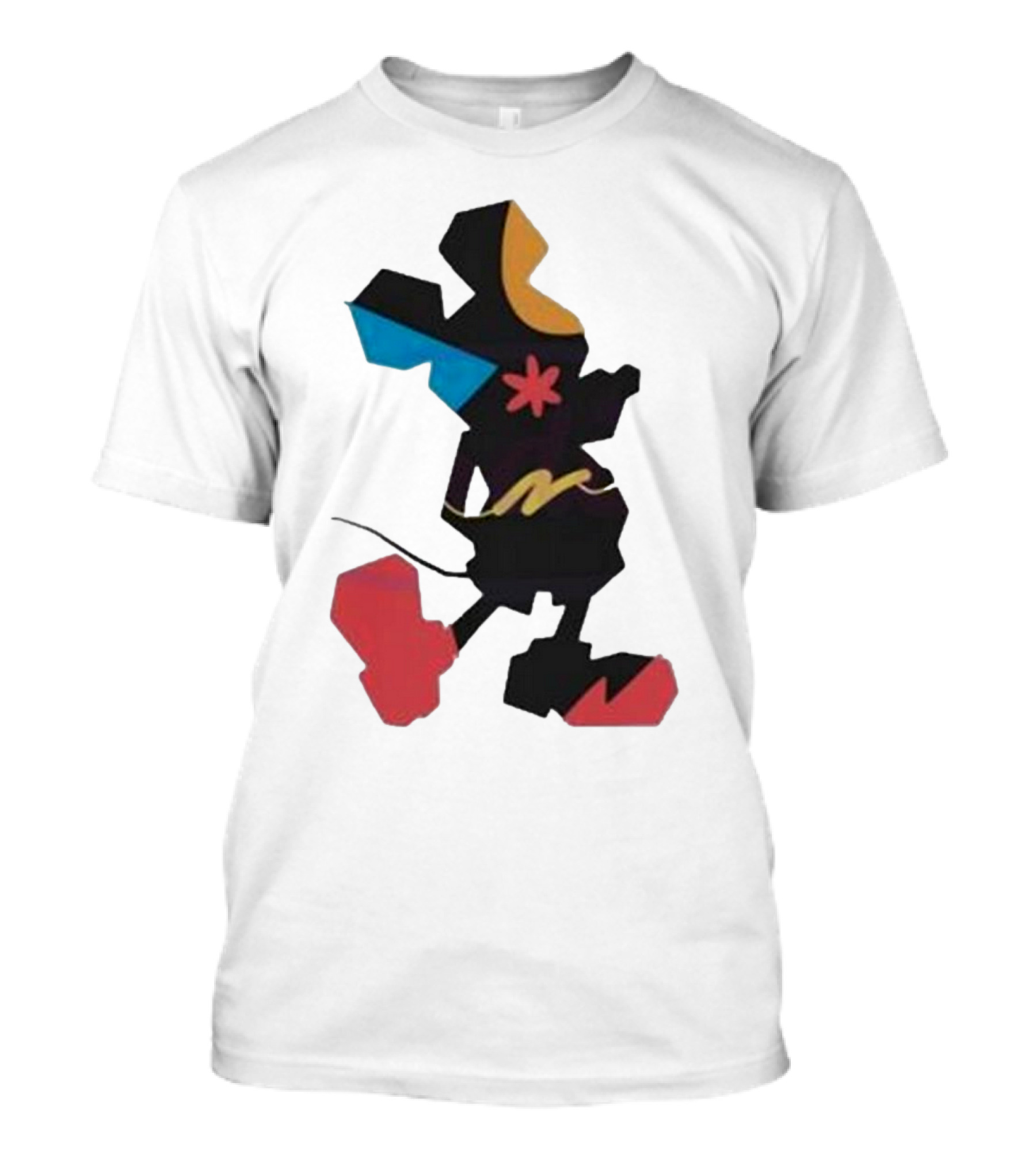 Disney World Funny Mickey Stands Abstract Colorful T-Shirt