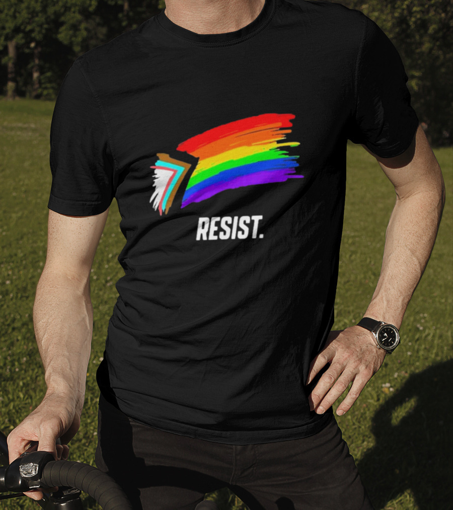 Resist Pride Equality Florida Rainbow Brushstroke T-Shirt