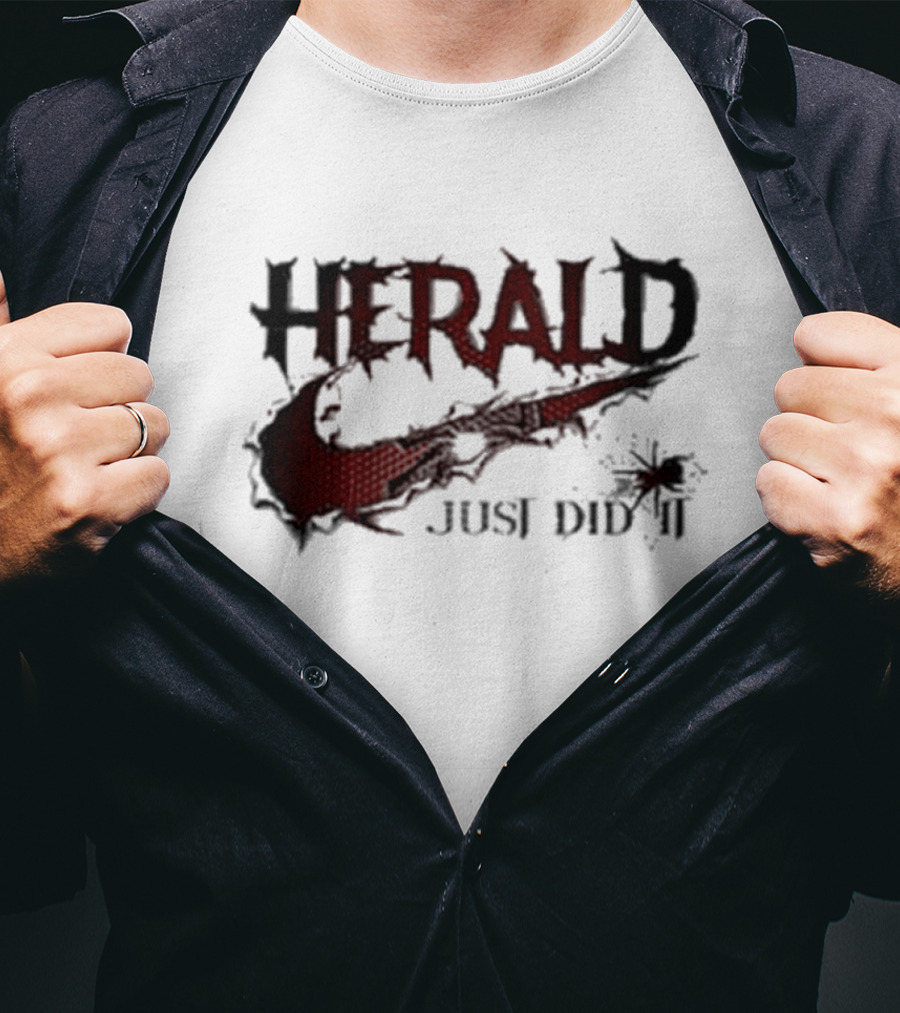 Herald Just Did It Dark Fantasy Red Sword T-Shirt